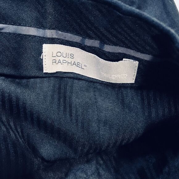 Louis Raphael tailored blue trouser pants | Sz 35 x 30 - Picture 5 of 7